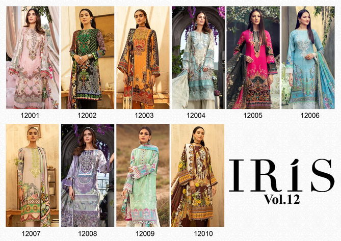 Iris 12 Cotton Karachi Dress Pure Cotton Casual Wear Ready Made Collection
